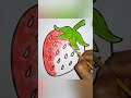 Watercolor Strawberry Illustration for Beginners | Strawberry Drawing and Coloring #drawing #art