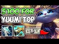 I GOT PAID $100 IF I WIN WITH YUUMI TOP AND THIS IS WHAT HAPPENED... - League of Legends