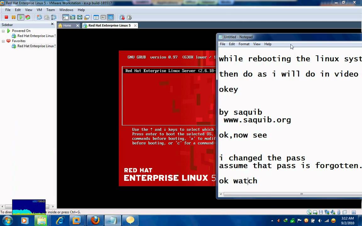 BREAK REDHAT PASSWORD OF ROOT YouTube