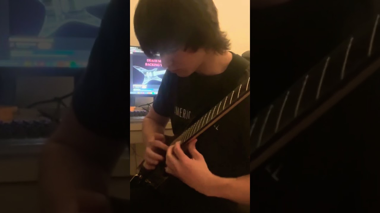 Death Metal Guitarist tries to do an improvised guitar solo