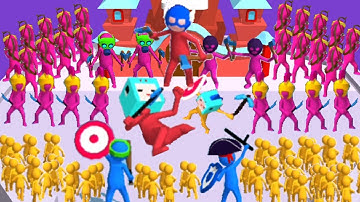 The stickman JOIN CLASH 3D gameplay ( android / ios ) PART 21 | level 177 - 187 walkthrough ⚔