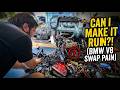 Starting a Rare 4.6iS BMW V8 Engine on a Homemade Stand!
