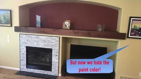 Walnut Slab Fireplace Mantel