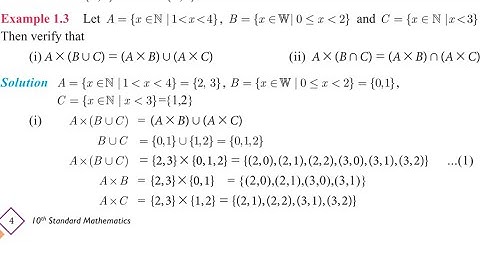 10th maths EXAMPLE 1.3 english medium in tamil tamil medium UNIT 1 Relations and Functions