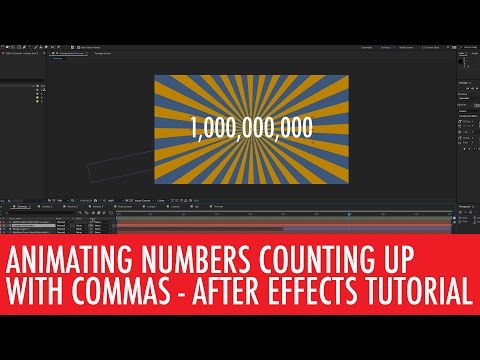 Animated number count with commas in After Effects