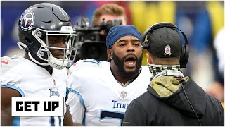 Reacting to the Titans huddling on the Ravens' logo at midfield before overtime win | Get Up