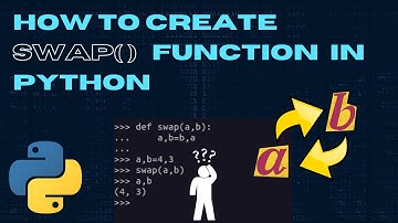 How to create swap( ) function in python || Swapping of array elements using function in python ||