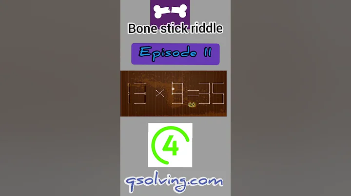 Bone stick riddle episode 11 move only one matchstick to correct this equation #matchstick #puzzle