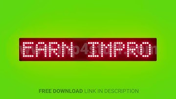 Fail Learn Improve Repeat Scrolling Red Dot Matrix LED Text Animation on Green Screen Seamless Loop