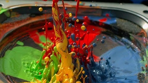 Paint on a Speaker at 2500fps - The Slow Mo Guys