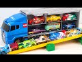 12 Types Disney Cars ☆ Model cars go down the slope and ride the Okatazuke convoy