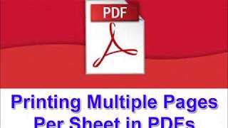 How To Print Multiple Pages Per Sheet in PDF