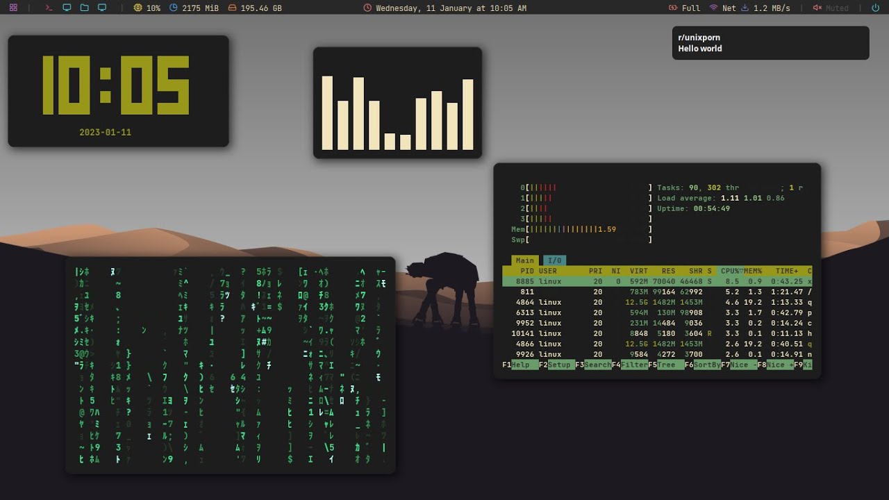 i3 WM Rounded Borders Animatied Window Transitions - YouTube