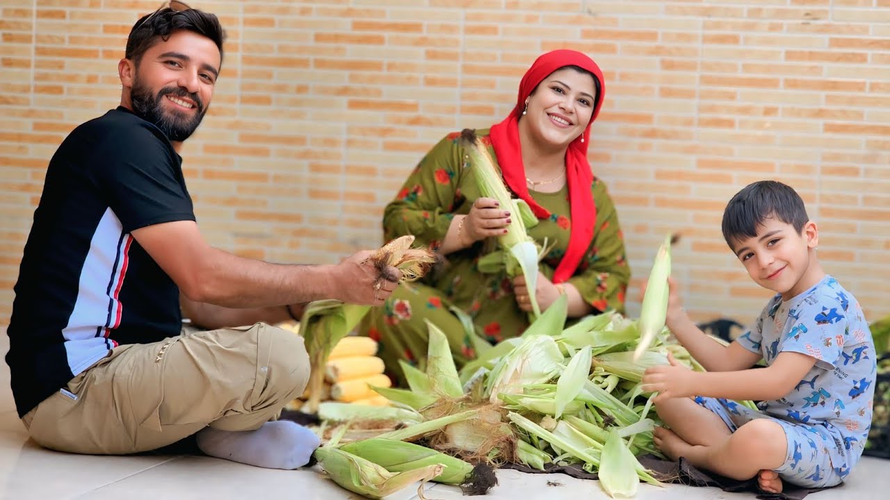 طريقه لتفريز الذرة🌽 باسهل طريقه مع روكان