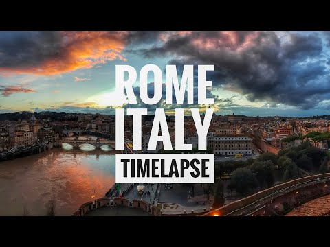 Rome - Italy - Timelapse - View from Castel Sant'Angelo - GoPro Hero 7 Black - 4k