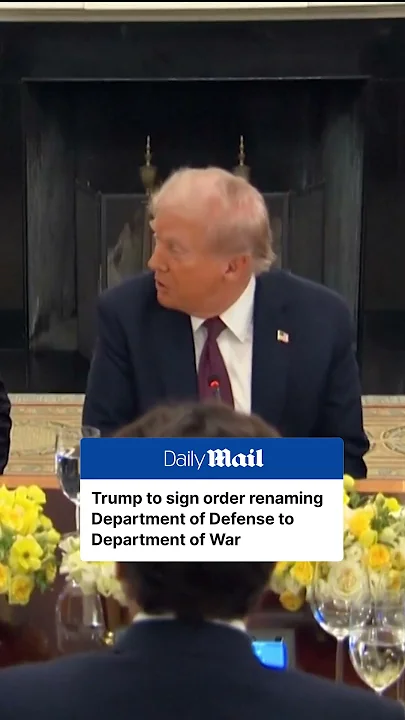 Trump to rename Department of Defense to the Department of War