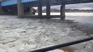 ICE Jam on Saginaw River in Bay City