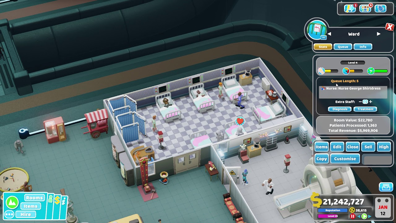 Two Point Hospital Adding Extra Staff to the Ward or Fracture Ward ...