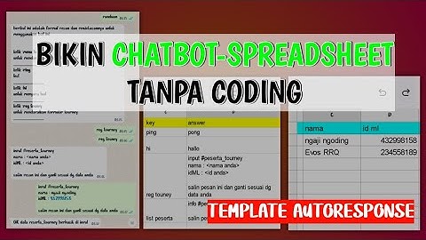 CARA MEMBUAT BOT WA SPREADSHEET TANPA CODING - fitur menu template auto response