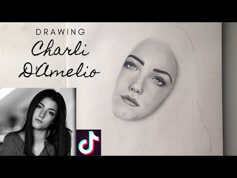 How to draw Charli D'Amelio - Speed Sketch
