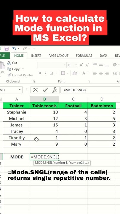 How to find Mode in MS Excel? || Calculate Mode || #shorts #viral # ...
