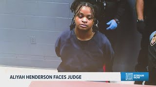 Raw video: Aliyah Henderson pleads not guilty to murder charges after 2 girls found dead in suitcase