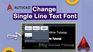 How to change single line text font in AutoCAD