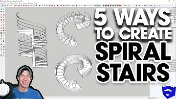 5 Ways to Create SPIRAL STAIRS IN SKETCHUP