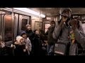 Crazy spongebob beatboxer amazes children on new york r train verbal ase