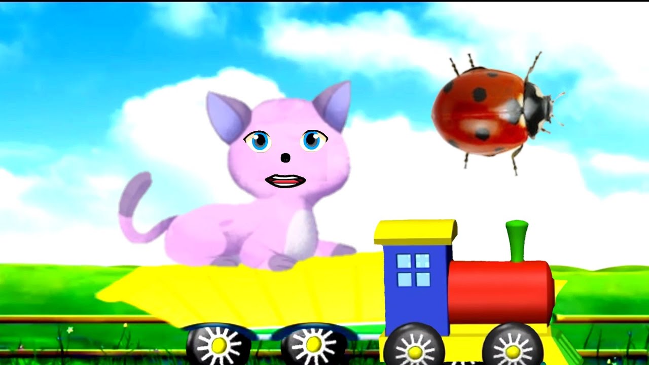 Konuşan kedi çocuk şarkıları ile okumanı hızlandır. Kara tren düt düt