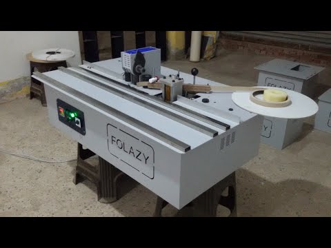 ماكينة لصق شريط الحرف بى فى سى على الخشب قشاط يدوى صنع فى مصر