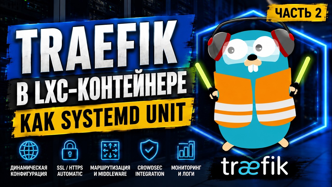 Traefik в Proxmox LXC | Reverse Proxy + Автоматический SSL (Let's ...