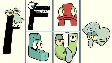 F Squidward ? Alphabet Lore Swaping Series / Swaping Drawing Speed paint