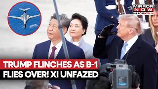Trump Winces, Xi Jinping Remains Unfazed As B-1 Bomber Roars During Chinese Prez's Welcome In US