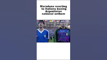 Maradona Reacting To Italians Booing At Argethina Anthem Football Ronaldo Maradona Argentina 