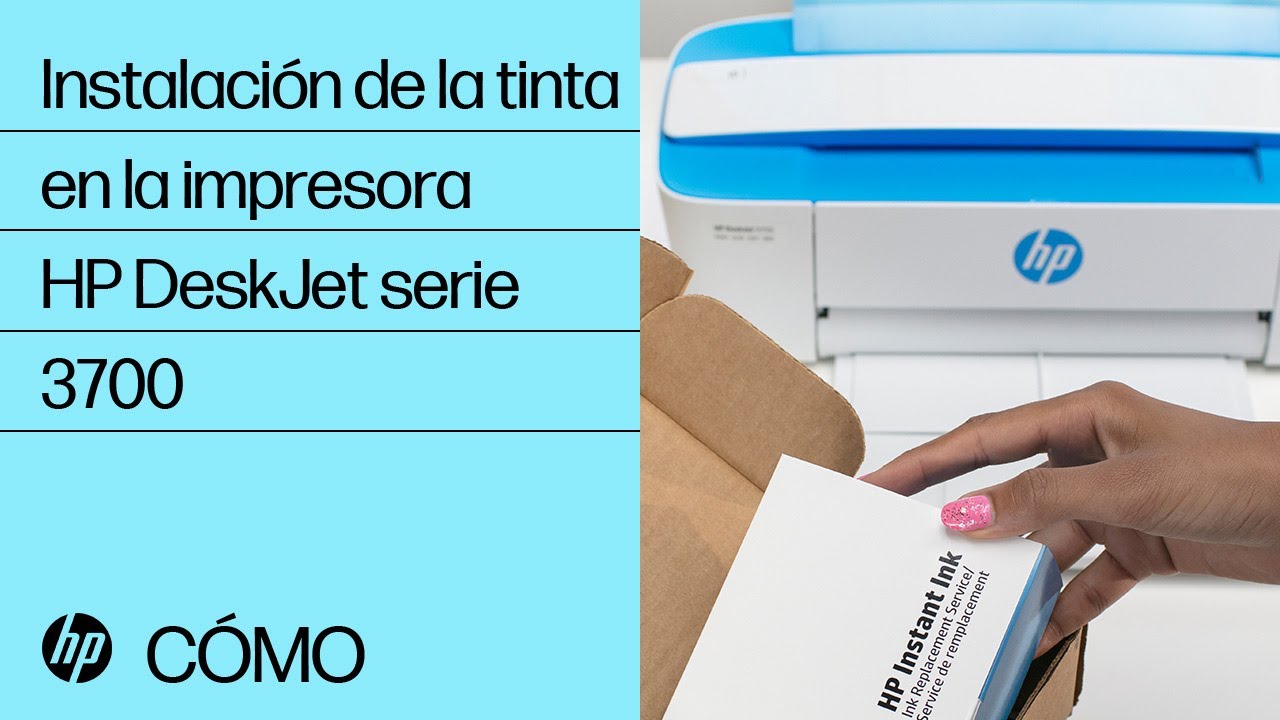 Instalación de la tinta en la impresora HP DeskJet serie 3700 | Impresoras  HP | HP - YouTube