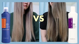 Blue Shampoo VS Purple Shampoo on Light Brown Dark Blonde Hair