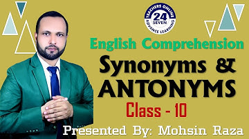 ENG101 Short Lecture - 10 | VU Short Lecture | Synonyms and Antonyms in (Urdu / Hindi)