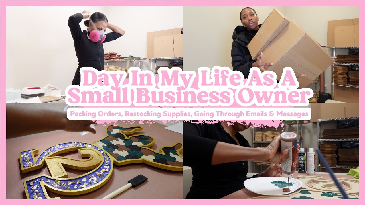 Day in the Life of a Small Business Owner // Packing Orders, Restocking ...