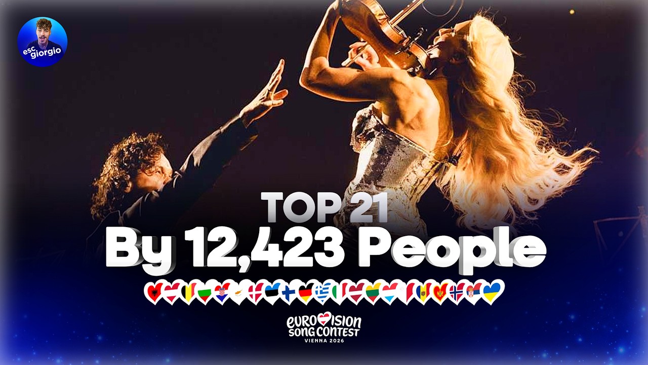 Евровидение 2026: Топ-21 по результатам голосования 12 423 человек