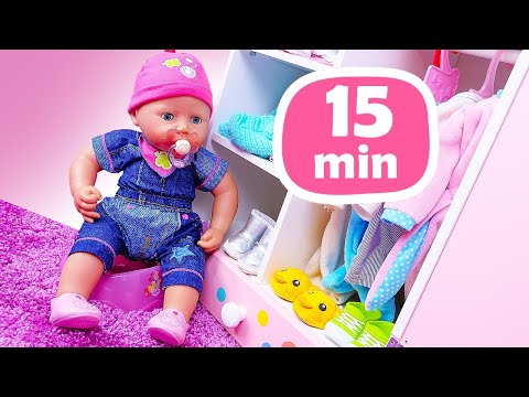 New outfit for Baby Annabell doll. Baby Born doll goes for a walk. Pretend play with Baby Alive doll