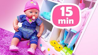 New outfit for Baby Annabell doll. Baby Born doll goes for a walk. Pretend play with Baby Alive doll