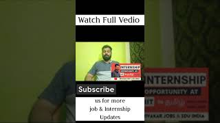 latest Internship, job and education Updates in Tamil