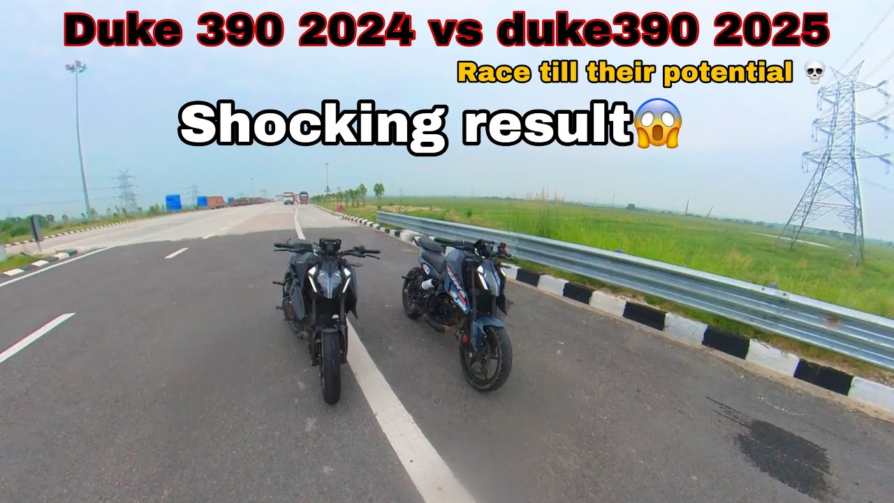 Drag race between duke 390 gen3 2024 model VS 2025 model 💀 (race till their potential)