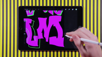 Graffiti ABC / Many types of M / Procreate Ipad / tutorial