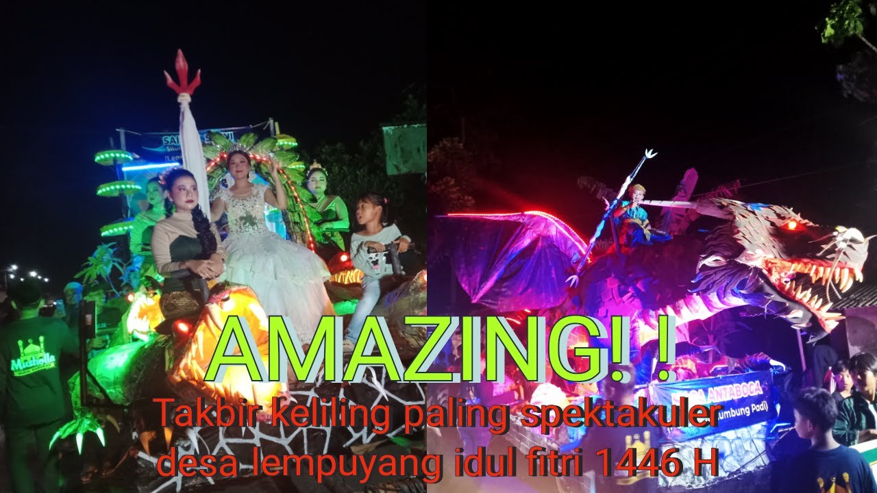 Amaziiiiing !!!!, Takbir keliling paling spektakuler, desa lempuyang, anjatan, indramayu 2025/1446 H