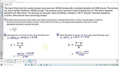 Math 14 3.4 Objective 1: Find and Interpret negative​ z-scores