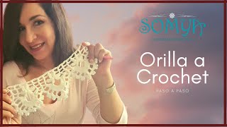 Orilla Decorativa a Crochet (flor en abanico)