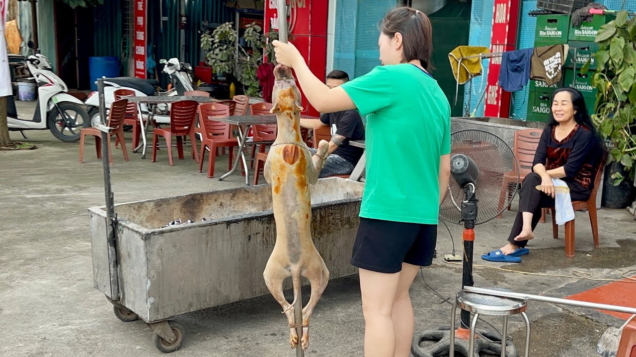 Mê mẩn quán thịt chó quay, chỉ nhìn thôi đã thèm - YouTube