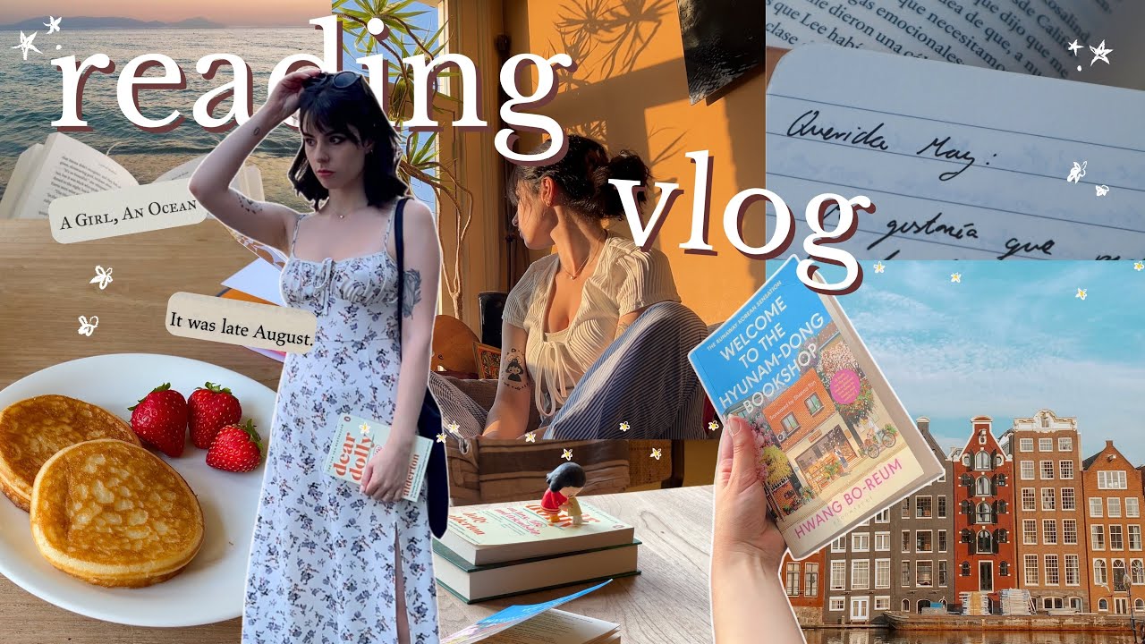 cozy reading vlog 🌻librerías en Ámsterdam, lecturas junto al mar 🫧☀️